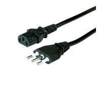 Câble d'Alimentation VALUE 19.99.2072 Noir 1.8m Connecteur CEI 23-50 Mâle vers IEC 320 Femelle