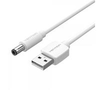 Câble d'alimentation Vention USB-A mâle vers DC 5,5 mm mâle - 0,5 m - Couleur blanche