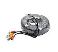 Cable d'alimentation video Riloer BNC Cables d'extension CC RCA pour kit de systme de securite DVR camera CCTV (50M)