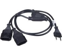 Câble d'alimentation "Y" Akyga AK-RD-05A splitter CCA Europlug Type C / 2x CEE 7/16 1.2 m