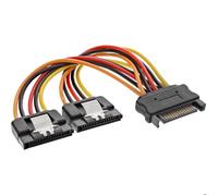 Câble d'alimentation Y - InLine - 29683A - 2x SATA - 0,15 m - Noir