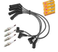 Câble D'Allumage Ensemble + 4x Bougies NGK pour Hyundai Atos i10 Kia 1.0 1.1