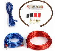 Câble d'amplification pour voiture - Kit d'installation pour radio audio, subwoofer & haut-parleurs avec fusible - Universel