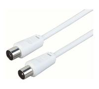 Cable D'Antenne 75db 1,5m Blanc Koax-st/koax/bu