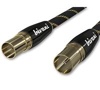 câble d'antenne bivani 1 mètre Premium - coaxial M/F, câble coaxial, câble TV, Radio, DVB-T, DVB-T2, DVB-T2, DVB-C, DVB-S, DVB-S2, Dab - FullHD, UltraHD, UHD, HDTV, TV - Série Elite - 1M