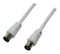 LogiLink CA1061 Câble antenne mâle/femelle 2,5 m Blanc