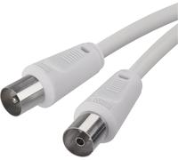 Câble d'antenne coaxial TV 1,25 m Câble coaxial pour TV numérique,TV,récepteur,satellite,double blindage,fiche coaxiale droite vers prise coaxiale droite