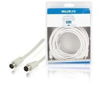 Câble d'antenne coaxial - VALUE LINE - 10 0 m - Connecteur mâle/femelle - Blanc