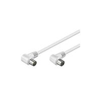 Câble d'antenne coudé M/F 75 ohm couleur Blanc 1.5 m