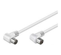 Câble d'antenne coudé M/F 75 ohm couleur Blanc 1.5 m G