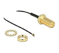 Câble d'antenne - DELOCK - RP-SMA Femelle - Montage sur MHF - 4 fiches - 35 cm