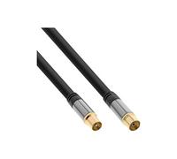 Antenne TV / TNT InLine Câble d'antenne Premium, 4x blindé, 110dB, noir, 3m