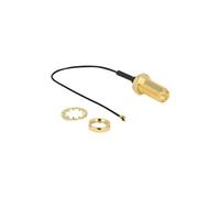 - Câble d'antenne - RP-SMA (F) pour MHF4 (M) - 10 cm - coaxial - noir