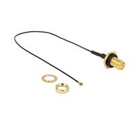 - Câble d'antenne - RP-SMA (F) pour MHF4 (M) - 20 cm - coaxial - noir
