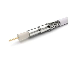Câble d'antenne Sat CATV Telass 3000 Bobine de 100 m - Blanc