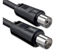 Câble d'antenne SAT de 10 mètres, double blindage, fiche coaxiale > prise coaxiale, noir, 75 dB