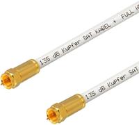 Câble d'antenne satellite en cuivre pur satellite 5 voies blindé max 135dB Câble de raccordement RG6 coaxial avec connecteurs de compression Câble coaxial 1080p Full HD 3D UHD Ultra 4K F 1m