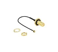 DeLOCK Câble Coaxial 88965 1m SMA vers MHF 50 Ohm, Connecteurs droits, Diamètre 1.3mm, Gaine Noire, Conditionnement unitaire en sachet