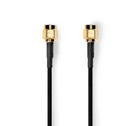 Câble d'antenne | SMA mâle | SMA mâle | Plaqué or | 50 Ohm | Protection simple coque | 1.00 m | Rond | PVC | Noir | Enveloppe