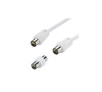 Câble d'antenne TV coaxial ERARD 4513 10 m 9,52 mm M/F avec adaptateur M/M nickel