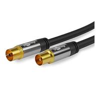 Câble D'Antenne TV - GOOBAY - 70367 - Blindé 4 Fois - 135 dB - 2m Longueur