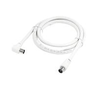 Câble d'antenne TV RF à Angle Droit de 2M, mâle vers Coaxial Blanc(2m)