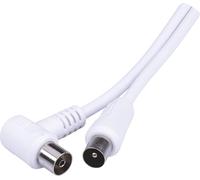 Câble d'antenneCâble coaxialCâble TVCâble coaxial de 15 m pour télévision numérique,récepteur TV,satelliteDouble blindage,75 ohms,fiche IEC vers prise IEC femelle,1 droit,1