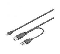 Goobay Câble USB 93587 Hi-Speed Dual-Power USB 2.0 Noir 0,6 m