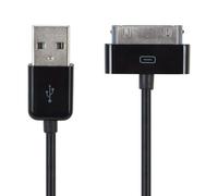 Câble Data Noir 30-Pin Mfi Pour Apple Iphone 4s/4/3gs, Ipad 1/2/3, Ipod Touch 1/2/3/4, Ipod Nano 1/2/3/4/5/6, Ipod Classic 1/2/3