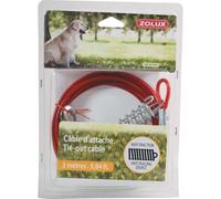 Cable D'attache et Ressort Pour chien Zolux Rouge 3 m