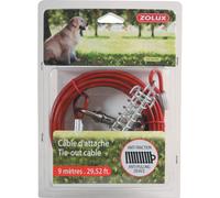 Cable D'attache et Ressort Pour chien Zolux Rouge 9 m