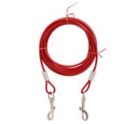 Câble d'attache portable à double crochet pour chien robuste pour l'extérieur