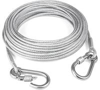 Câble d'attache pour Chien, câble de Course pour Chien pour Cour et Camping en Plein air, Laisse Robuste pour Chiens de Taille Moyenne et Grande - Résistance à la Rupture de