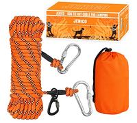 Câble d'attache pour Chien pour Camping - 15,2 m/21,3 m/30,5 m, système de Chariot aérien réfléchissant Portable pour Chiens jusqu'à 136,1 kg - Laisse pour Chien pour Camping, Parcs, événements en
