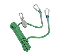 Câble d'attache pour Chien Réfléchissant à Poulie Rotative à 360 Degrés Câble de Chemin de Chien pour Cour de Came Extérieure 16,4 Pieds Câble d'attache pour Chien Rouge