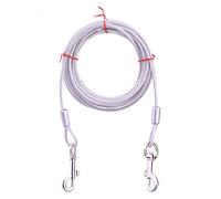 Câble d'attache pour chiens avec crochets en métal durable pour extérieur, cour, camping, antirouille 5 m