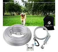 Câble d'attache pour Grands Chiens (Argent, 36,6 m)