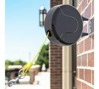 Câble d'attache rétractable pour chien de 9 m à 45,4 kg - Pour chiens de petite et grande taille entre 9 et 45,4 kg - Laisse rétractable brevetée, idéale pour la cour/le jardin - Durable - Pour 70 000