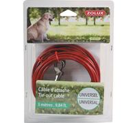 Cable d'attache Universel Pour Chien Zolux 3M Rouge TU