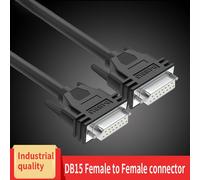 Câble DB15 de qualité industrielle,câble de données mâle à mâle vers 600 à 600,câble de port parallèle 15 broches,2 rangées de câbles de port série 15 broches - Type female to female-1M 3.3feet #B