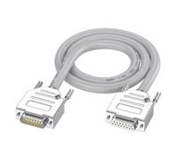 Câble DB15 RS232 mâle vers femelle simple industriel à travers convertisseur direct pour application de câblage dynamique, fil d'indication de coupe-lumière