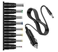 Cable DC Allume Cigare 12V avec 8 Embouts DC 5.5x2.1mm, Câble Chargeur Voiture Allume-Cigare, Adaptateur Alimentation 1.5m avec Fusible et LED, Compatible Routeur Caméra IP LED TV Box Haut-Parleur