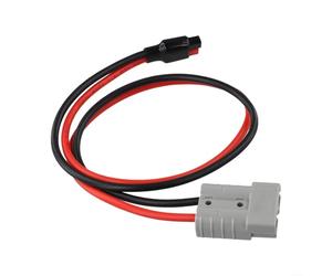 Câble de 60 cm 10 AWG pour extension de batterie 50 A à 45 A avec fil de cuivre étamé et boîtier PC résistant aux flammes, adapté aux unités d'alimentation de chariot élévateur