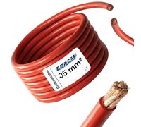 Câble de batterie de voiture H07V-K - Précisément un mètre - Rouge (+) - 2,5, 4, 6, 10, 16, 25, 35, 50 ou 70 mm² - 100 % cuivre OFC - Différentes sections au choix