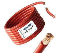 Câble de batterie de voiture H07V-K - Précisément un mètre - Rouge (+) - 2,5, 4, 6, 10, 16, 25, 35, 50 ou 70 mm² - 100 % cuivre OFC - Différentes sections au choix