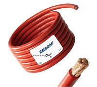Câble de batterie de voiture - Rouge - H07V-K - Entièrement cuivre OFC - Vendu au mètre - Au choix : 16 mm², 25 mm², 35 mm² ou 50 mm²