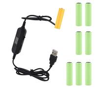 Câble de Batterie factice USB vers 1.5V 3V 4.5V 6V 12V LR6 AM3 AA, Remplacement de 1 à 8 Piles pour Radio, Jouet Lumineux LED, capteur de Mouvement