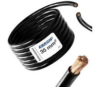 Câble de batterie noir H07V-K 16 mm² - 25 mm² - 35 mm² ou 50 mm² - Câble de batterie auto - 100% cuivre OFC - Coupe - Vente au mètre