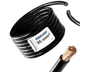 Câble de batterie noir H07V-K de 5 mètres - 35 mm² - Câble de batterie de voiture - 100% cuivre poésie - 5 m (5 m) 35 mm2