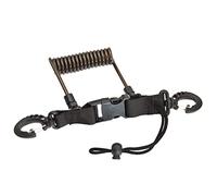 Câble de Bobine en Spirale Anti Perdu la Laisse de sécurité Durable TPU en Acier Inoxydable Bouche à libération Rapide pour plongée en apnée Kayak Kayak Black Blue Green Clear (Noir)